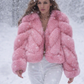 Premium Genuine Cropped Fox Fur Coat
