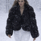 Premium Genuine Cropped Fox Fur Coat