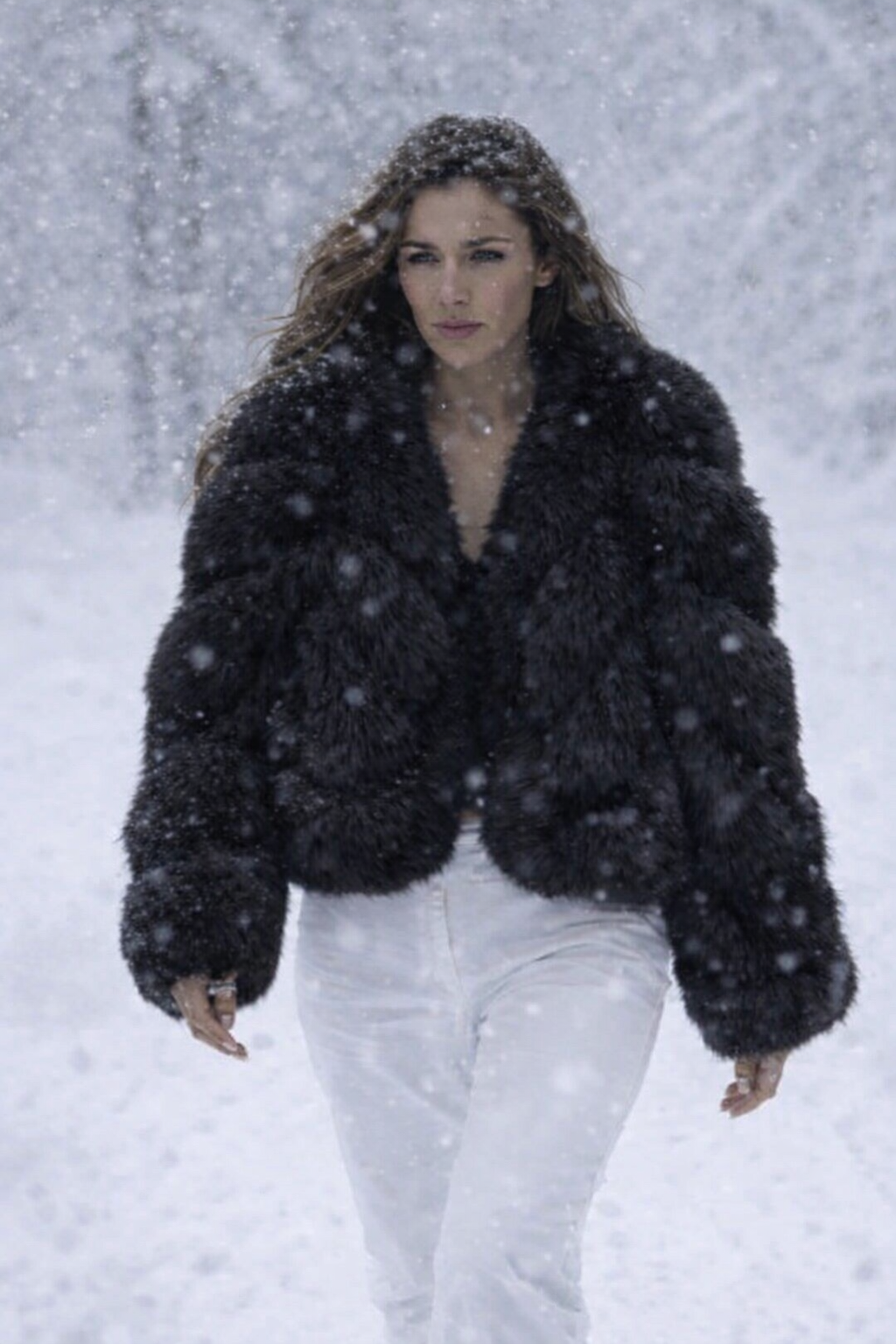 Premium Genuine Cropped Fox Fur Coat