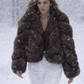 Premium Genuine Cropped Fox Fur Coat