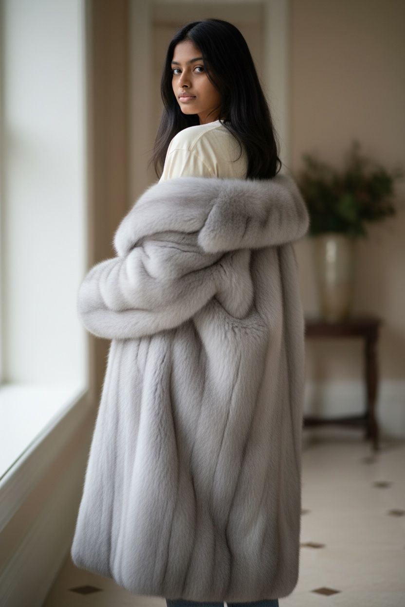 Fur mink coat