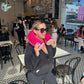 Lotta Pieces | Super Plush Velvet Travel Neck Pillow With Diamond Quilted Leather