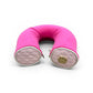 Lotta Pieces | Super Plush Velvet Travel Neck Pillow With Diamond Quilted Leather