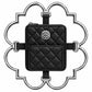 Bloom Logo Gold Frame Diamond Quilted Lambskin Leather Bag
