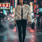 Premium Genuine Cropped Fox Fur Coat