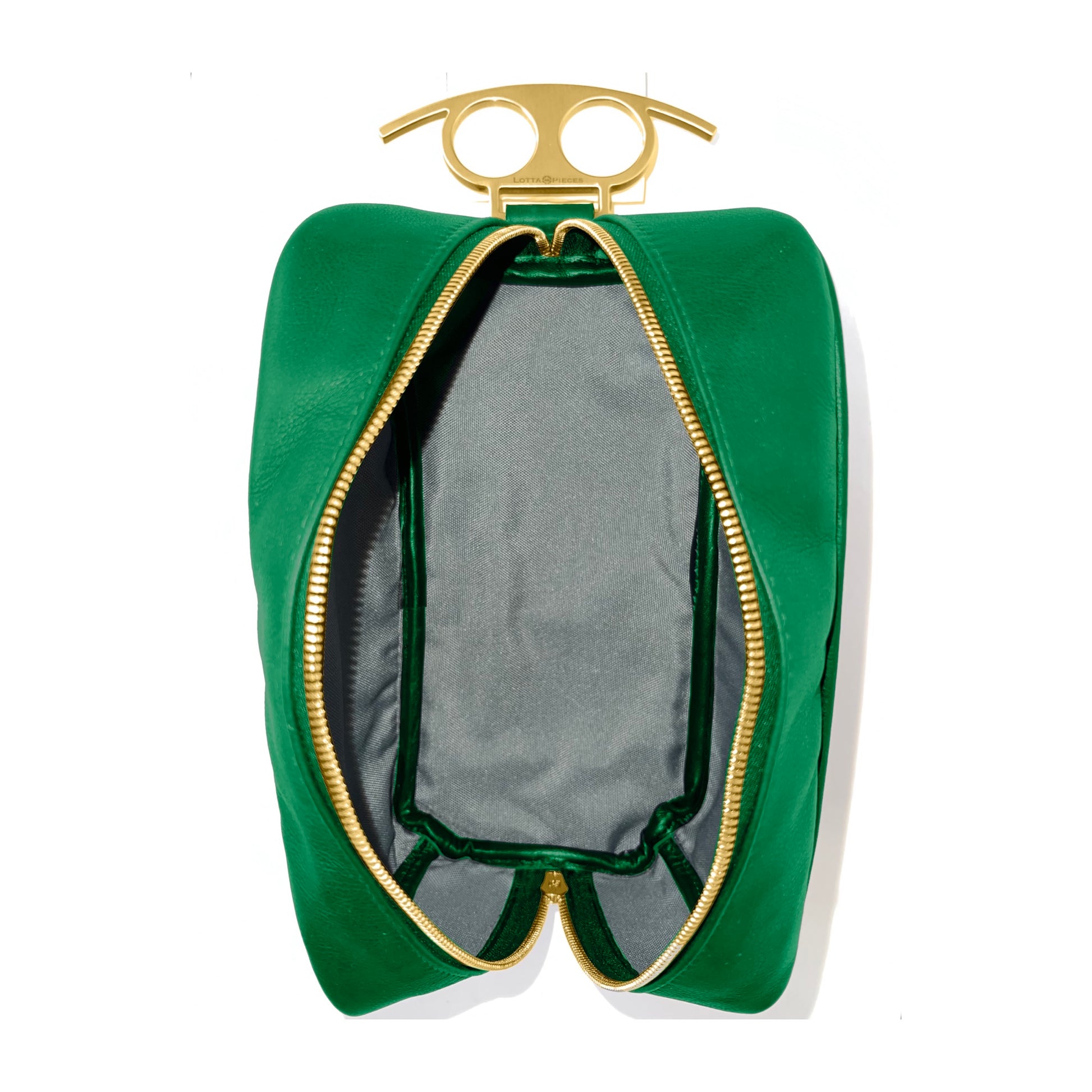 green toiletry  bag