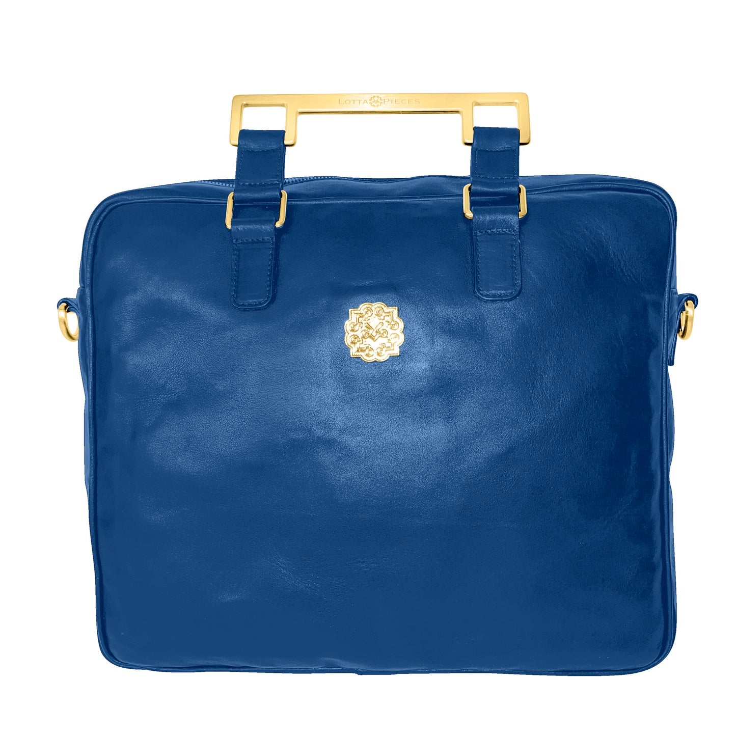 Lotta Pieces | Innovative Leather Briefcase With Metal Handles