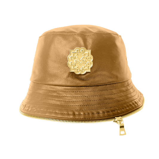 leather bucket hat
