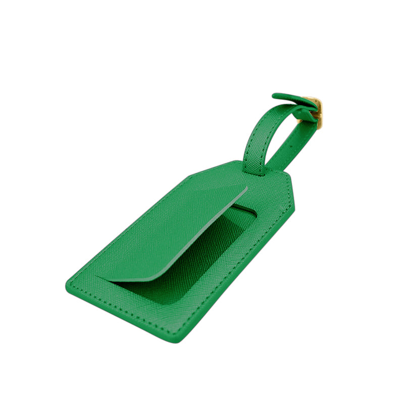 leather luggage tag