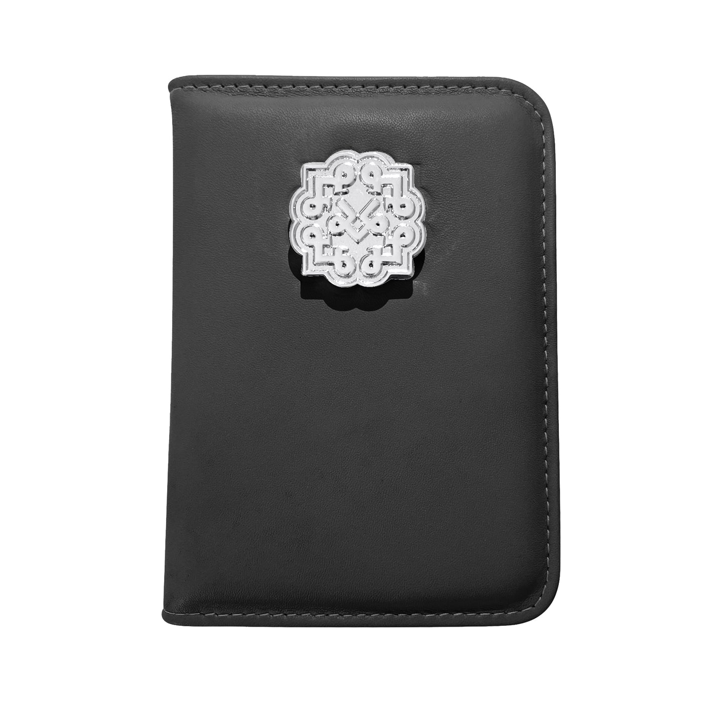 Lotta Pieces | Luxury Leather Passport Holder And Wallet With Gold Metal Logo