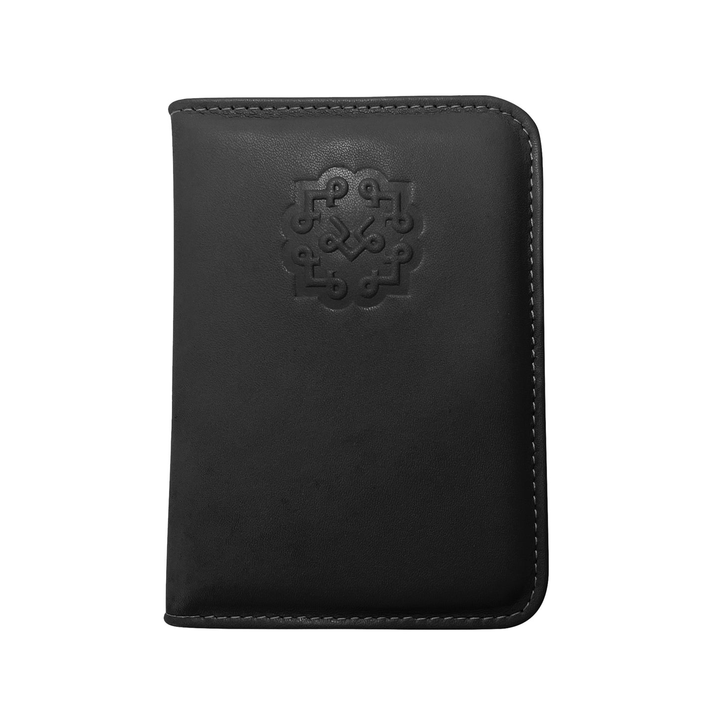 Lotta Pieces | Luxury Leather Passport Holder And Wallet With Gold Metal Logo