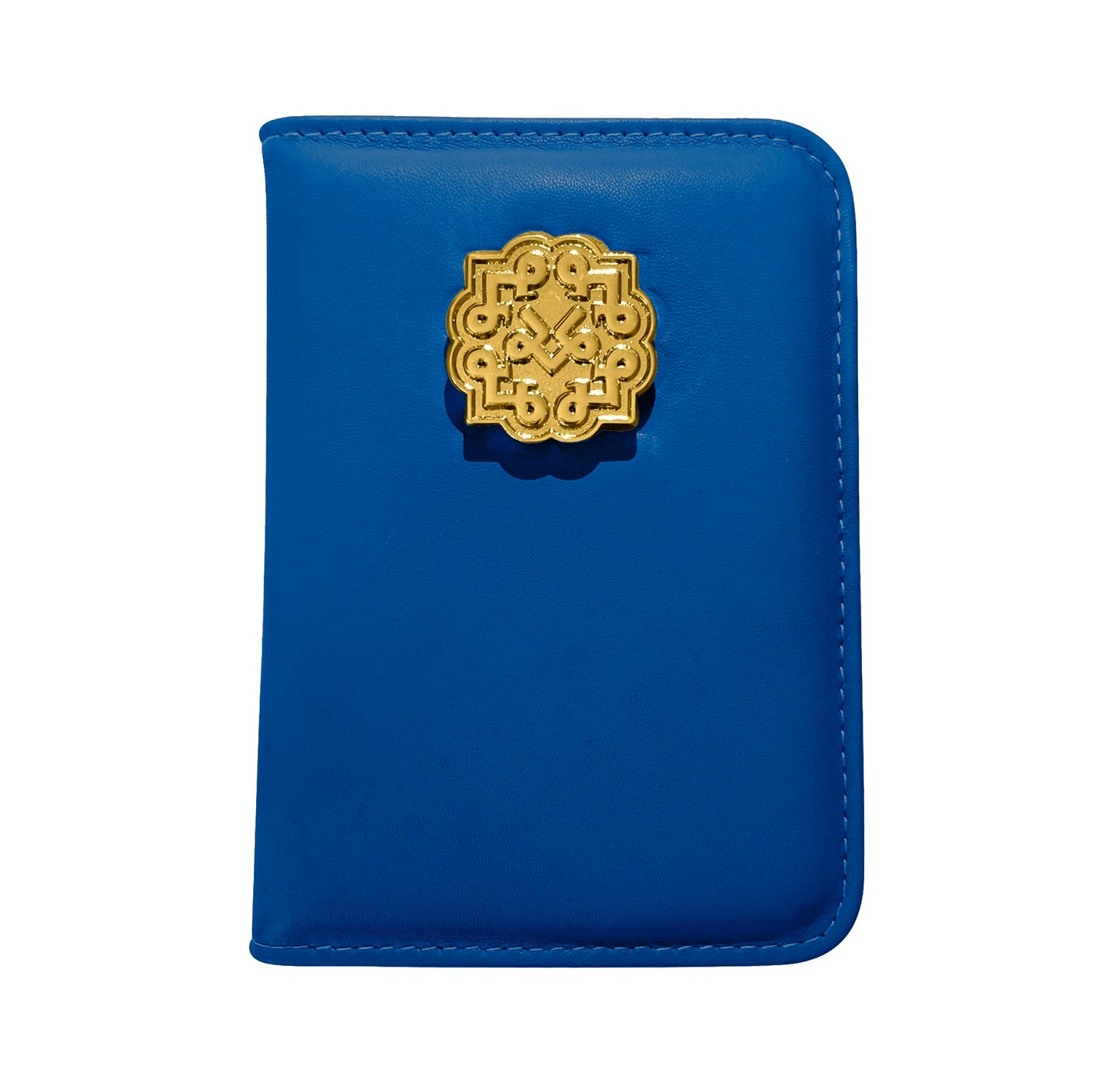 Lotta Pieces | Luxury Leather Passport Holder And Wallet With Gold Metal Logo