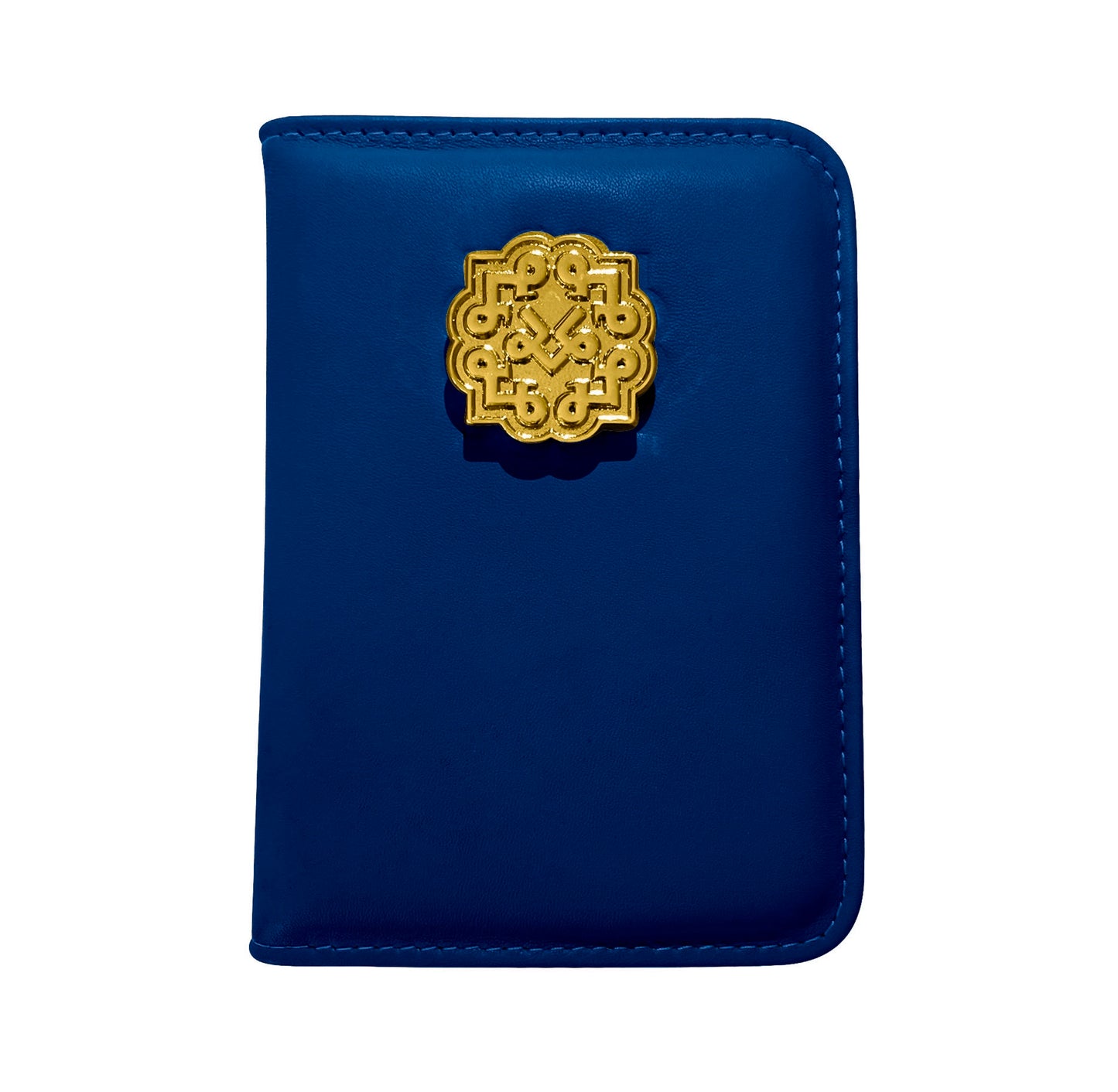 Lotta Pieces | Luxury Leather Passport Holder And Wallet With Gold Metal Logo
