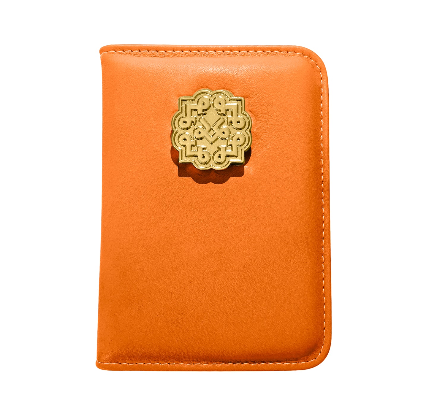 Lotta Pieces | Luxury Leather Passport Holder And Wallet With Gold Metal Logo