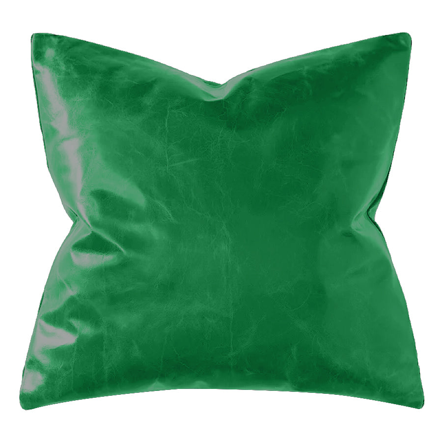 leather square pillow