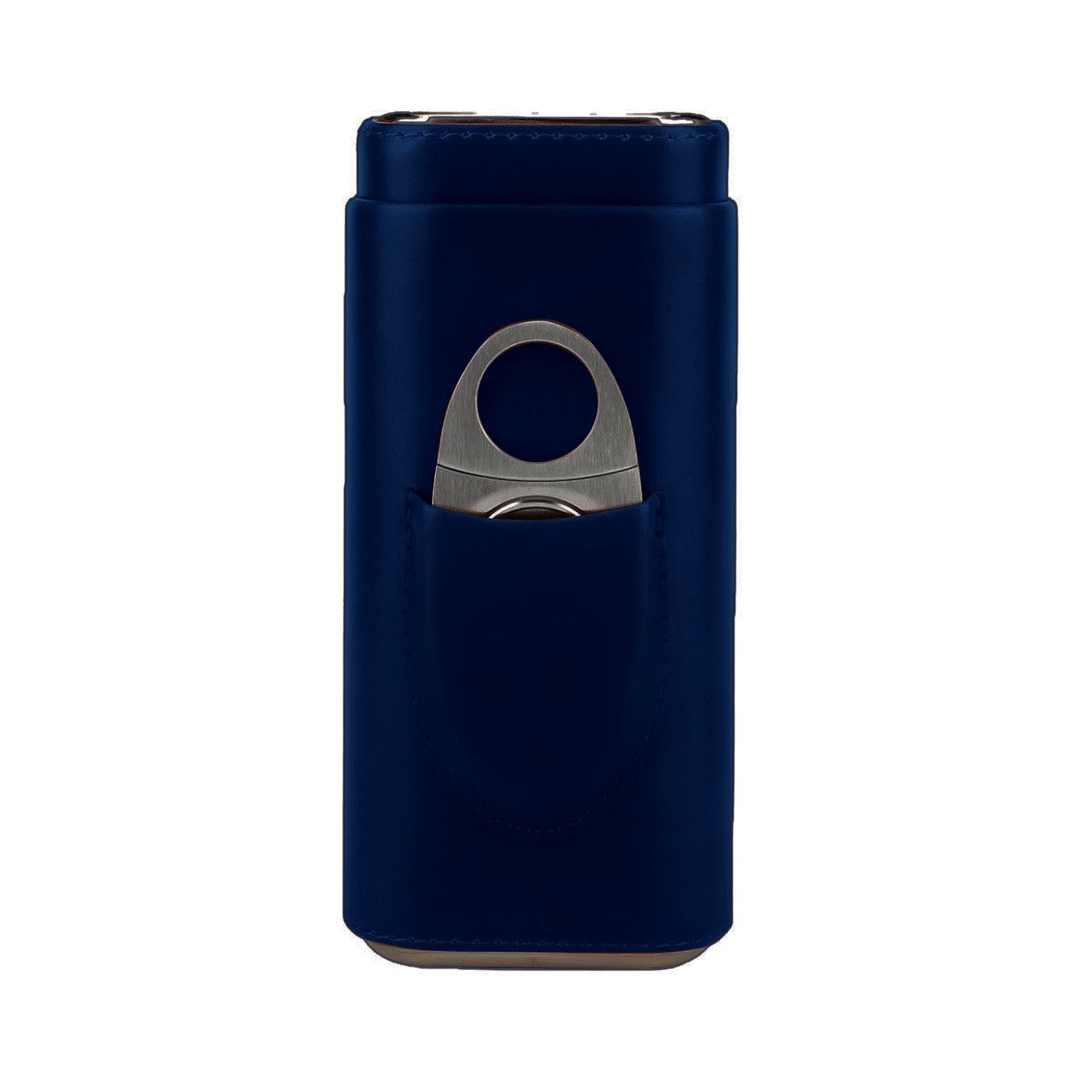 leather stainless steel cigar case 