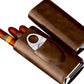 Lotta Pieces | Elegant Leather And Stainless Steel Cigar Case With Cigar Cutter