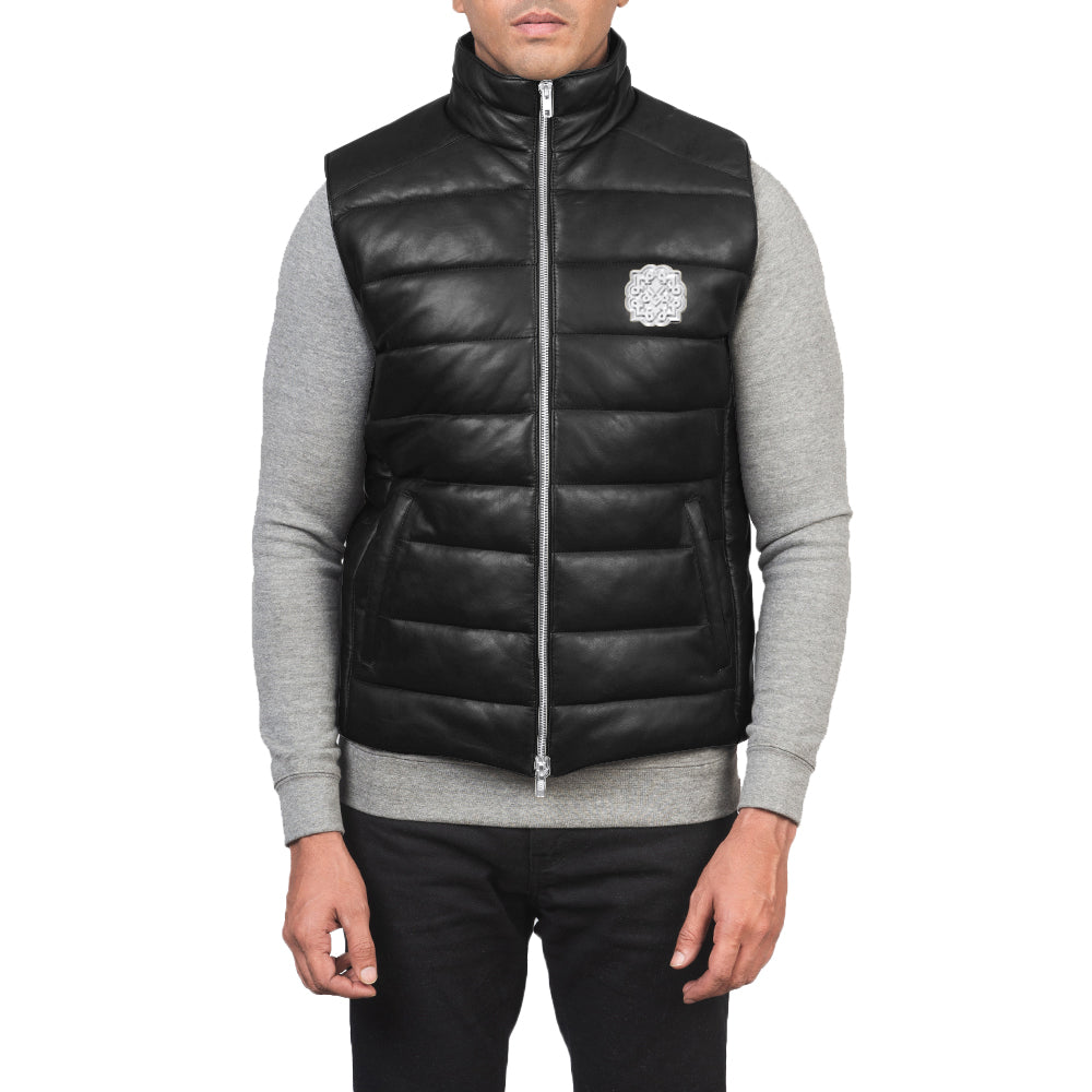 leather suede reversible vest