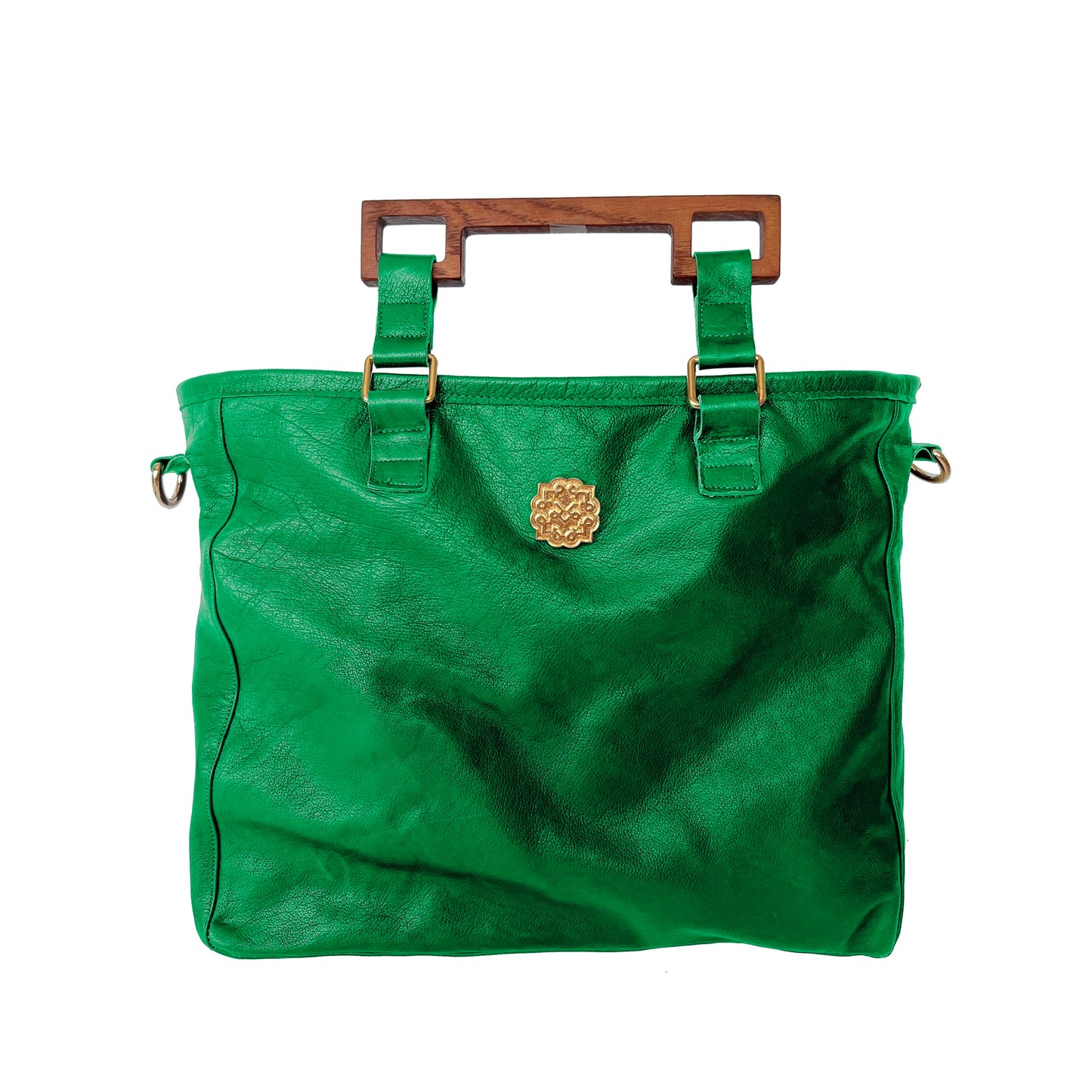 Lotta Pieces | Most Versatile Leather And Suede Tote Bag With Wooden Handles