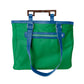 leather suede tote bag