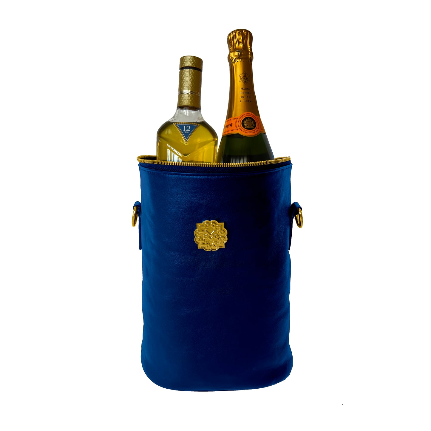 leather wine picnic bag